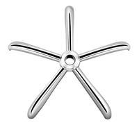 Mastery Mart Base della sedia da ufficio, pezzo di ricambio, base a 5 stelle, in argento, 70 cm