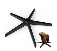 MASTERY MART Base per sedia da ufficio da 71 cm, resistente, 1088,6 kg, ricambio per sedia da scrivania in metallo rinforzato, presa universale per cilindro a gas, nero opaco