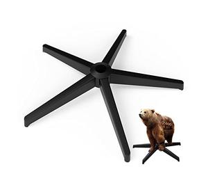 MASTERY MART Base per sedia da ufficio da 71 cm, resistente, 1088,6 kg, ricambio per sedia da scrivania in metallo rinforzato, presa universale per cilindro a gas, nero opaco