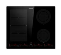 Klarstein Masterzone 60 Hybrid - Piano cottura a induzione, incasso, 4 zone flex, ThermoBoost, tecnologia Smart Flex, max. 9600 watt