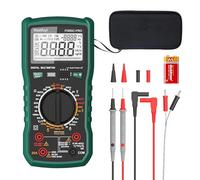 Mastfuyi Multimetro digitale, Multimetro solare, Multimetro automobilistico 2000V Tensione AC/DC, Corrente CA/CC 20A, Tester di tensione senza contatto TRMS 6000 Tester elettrico intelligente a prova