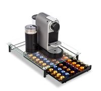 Masthome Portacapsule per Nespresso 60pz,Cassetto Porta Capsule per Nespresso con Cassetto in Metallo e Supporto per Macchina da Caffè,Cassett Porta Cialde Caffè per Cucina,con 1 Panno per la Pulizia