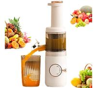 Masticating Slow Juicer, spremiagrumi centrifugo da 120 W con leva interruttore 3D, tasso di succo puro al 98% e separazione del succo, facile da pulire e trasportare, per agrumi, arancia, frutta,