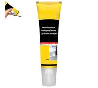 Mastice Bianco Multifunzione Impermeabile Con Raschietto Sigillante Silicone Bianco Impermeabile Sigillante Silicone, Forte Copertura, Asciugatura Rapida, Facile Da Applicare per Bagno, Cucina