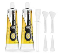 Mastice per Riparazione Pneumatici, Kit Riparazione Pneumatici Auto, Colla per Riparazione Pneumatici, Viene Fornito con Ugello e Raschietto, Applicabile a Crepe e Fori in Tutti i Tipi di Pneumatici