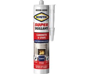 Mastice Refrattario Caminetti e Stufe Bostik Grigio Scuro 530 g 2 Pezzi