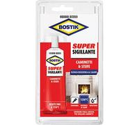 Mastice Refrattario Caminetti Stufe Tubetto Bostik Grigio 4 Pezzi