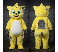 Masticot Mascot Costume spaventoso giallo limone per cimitero