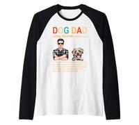 Mastiff Dog Dad Definition for Daddy Funny Fathers Day Maglia con Maniche Raglan