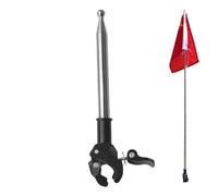 Mástil De Bandera Telescópico 1,2 m - Acero Inoxidable Resistente, Soporte Para Moto | Accesorio Ajustable Para Portaequipajes Trasero, Bicicleta Y Coche, Compatible Con Diámetro De Sujeción 12-40 mm