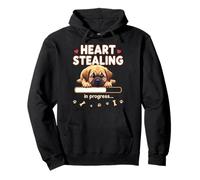 Mastino a forma di cuore, idea regalo divertente per cuccioli Felpa con Cappuccio