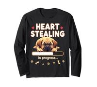 Mastino a forma di cuore, idea regalo divertente per cuccioli Maglia a Manica