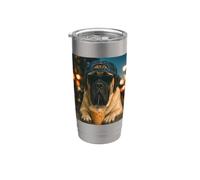 Mastino Inglese Bere Caffè Freddo Divertente Amante Del Bicchiere termico in acciaio inox doppia parete
