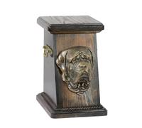 Mastino inglese, Mastino - urna per ceneri di cane, urna elegante con statuetta,