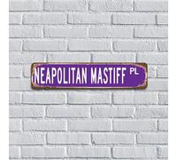 Mastino Napoletano Targa in Metallo con Nome Personalizzato Cane Gatto Decorazione per la Casa Personalizzata per Cancello Ufficio Nome Animale Domestico Segnali per Garage Strada Personalizzato per