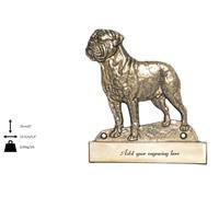 Mastino - Piastra IN Ottone Con Il Iscrizione 'Welcome' Art Dog De Tipo 2