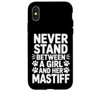 Mastino Ragazza Divertente Mastino Inglese Custodia per iPhone X/XS