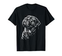 Mastino Ritratto Bianco e Nero Dog Lover Maglietta