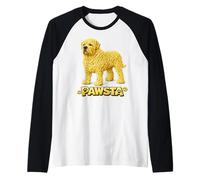 Mastino Spaghetti Noodle Cibo Italiano Cucciolo A Maglia con Maniche Raglan