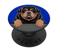 Mastino tibetano carino che sbircia cane leone tascabile PopSockets PopGrip Adesivo