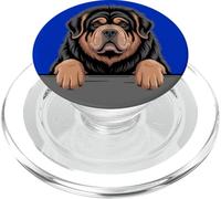 Mastino tibetano carino che sbircia cane leone tascabile PopSockets PopGrip per MagSafe
