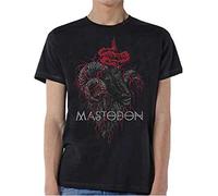 Mastodon - T-Shirt # L Black Unisex # Rams Head Colour