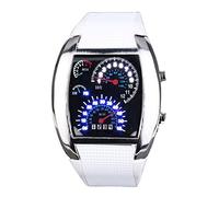 Mastop binario DOT unisex LED blu orologio da polso elastico di silicone