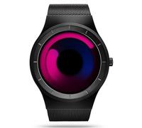 MASTOP Orologi per gli uomini Moda Creativo Movimento Liquido Design Originale Cielo Stellato Vortice Orologio Uomo Maglia Acciaio Orologio da Uomo Rotondo Unico Orologio da Polso Minimalista Colore