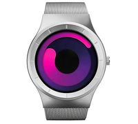 MASTOP Orologi per gli uomini Moda Creativo Movimento Liquido Design Originale Cielo Stellato Vortice Orologio Uomo Maglia Acciaio Orologio da Uomo Rotondo Unico Orologio da Polso Minimalista Colore