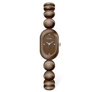 MASTOP Orologi vintage da donna con quadrante ovale perla elegante orologio da donna delicato braccialetto impermeabile analogico casual orologio, Caffè, Vintage