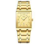 MASTOP Orologio da polso analogico al quarzo, da uomo, quadrato, in acciaio inox, con data, per affari, casual, impermeabile, Oro, Orologi quadrati per gli uomini in acciaio inossidabile orologio da