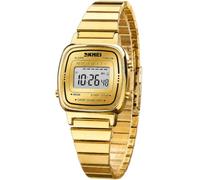 MASTOP Orologio da polso da donna al quarzo, ultra sottile, splendido e semplice, con quadrante piccolo, cinturino in acciaio a maglia, Acciaio Oro, Moderno