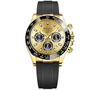 MASTOP Orologio da polso da uomo, analogico, con movimento al quarzo, quadrante cronografo, design Pagani, orologio da polso di lusso, impermeabile, resistente ai graffi, cinturino in silicone