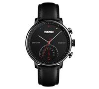 MASTOP Orologio da uomo al quarzo, ultra sottile, impermeabile, in pelle, analogico, stile classico