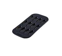 Mastrad F43814 - Stampo per 12 teglie, 100% silicone, antiaderente, mantiene perfetto, colore: grigio fumo