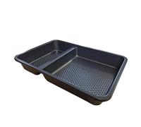 Mastrad - Piastra a scomparsa - Rivestimento a 2 strati - Senza PFAS e PTFE - 25 x 35,5 x 5,5 cm, nero