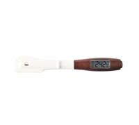 mastrad - Termosonda Spatola 2 in 1: Termospatola Cioccolato E Termometro A Cuore - Termometro Mixer - Spatola Silicone Amovilbe - Batteria Inclusa, Marrone