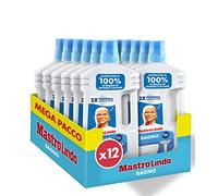 Mastro Lindo Detersivo Liquido Bagno, 12 Confezioni (10 x 930ml), Profumo Fresco e Delicato di Ambi Pur, Rimuove i Residui di Sapone e Calcare