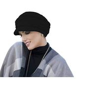 MASUMI Berretti e Cappelli Biologici per Chemioterapia - Michelle | Copricapo per Pazienti di Cancro, Alopecia, Perdita di Capelli | Cappello Invernale Donna | 50% Lana (Colore: Nero)