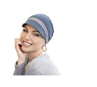MASUMI Chemo Organic Headwear - Berretto da Baseball Estivo Katia | Copricapo da Donna per la Perdita dei Capelli del Cancro | Cappello da Sole Reversibile | 95% bambù (Colore: Grigio e Argento)