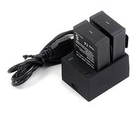 MASUNN Batteria 3.7 V 1050Mah Dual USB Charger per Gopro Hero 3 3 Plus