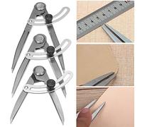 MASUNN Disegno Misura Gauge Distanza Bussola Divisore in Pelle Craft Design Strumento di Layout-125mm
