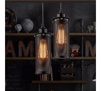 MASUNN E27 d'Epoca Industriale Lampada da Soffitto Edison Bulbo Lampadario Ciondolo Illuminazione