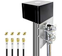 Maswell Antenna 5G da esterno 4X4 MIMO | Antenna esterna Omni Cellular fino a 6 dBi 600-8000 MHz LTE 5G NR polarizzata incrociata con WiFi 6E per camper Robusto modem router | Connettore 4X SMA e TS9