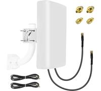 Maswell Antenna direzionale 2X2 MIMO 4G 5G all'aperto, alto guadagno 10dBi, potenziatore del segnale cellulare 700-3800MHz con gamma di 10km, cavi equivalenti SMA-maschio LMR240 e TS9/RP-SMA