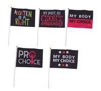 MasYosh 10 Bandiere da Giardino Femministe, Striscioni per la Legge Sull'aborto per i Diritti delle Donne, Design My Body My Choice, con 10 Pennoni, per la Decorazione del Cortile (30x20 cm)