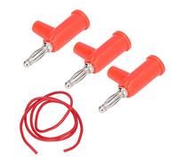 MasYosh 10 Impostare Kit di Lead di Test per Tappo Banana, Cavi di Prova 1 Mm² con Connettore Banana Tipo Pistola 4 Mm e Coperchio Protettivo ABS, per Test Elettronici di Test (Rosso)