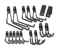 MasYosh 14 Pezzi di Garage Gancio, Ganci Parete in Ferro Pesante con Rivestimento in PVC Anti -slip per la Scala degli Utensili Giardino Appeso, per la Conservazione del Magazzino Garage