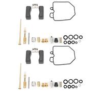 MasYosh 2 Set Kit di Riparazione per Ricostruzione Carburatore, Kit di Revisione Carburatore per Moto con 2 Galleggianti per Carburatore e 2 Set di Valvole di Intercettazione
