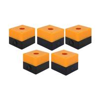 MasYosh 5 Pcs Casella di Arresto Emergency Casella di Controllo Scatola di Giunzione Giallo 22 Mm BX1-22